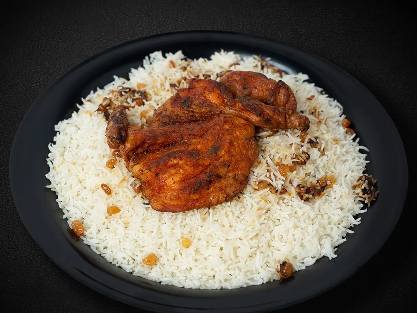 Half Spicy Mathbi Chicken Piece With Peshawer Rice
