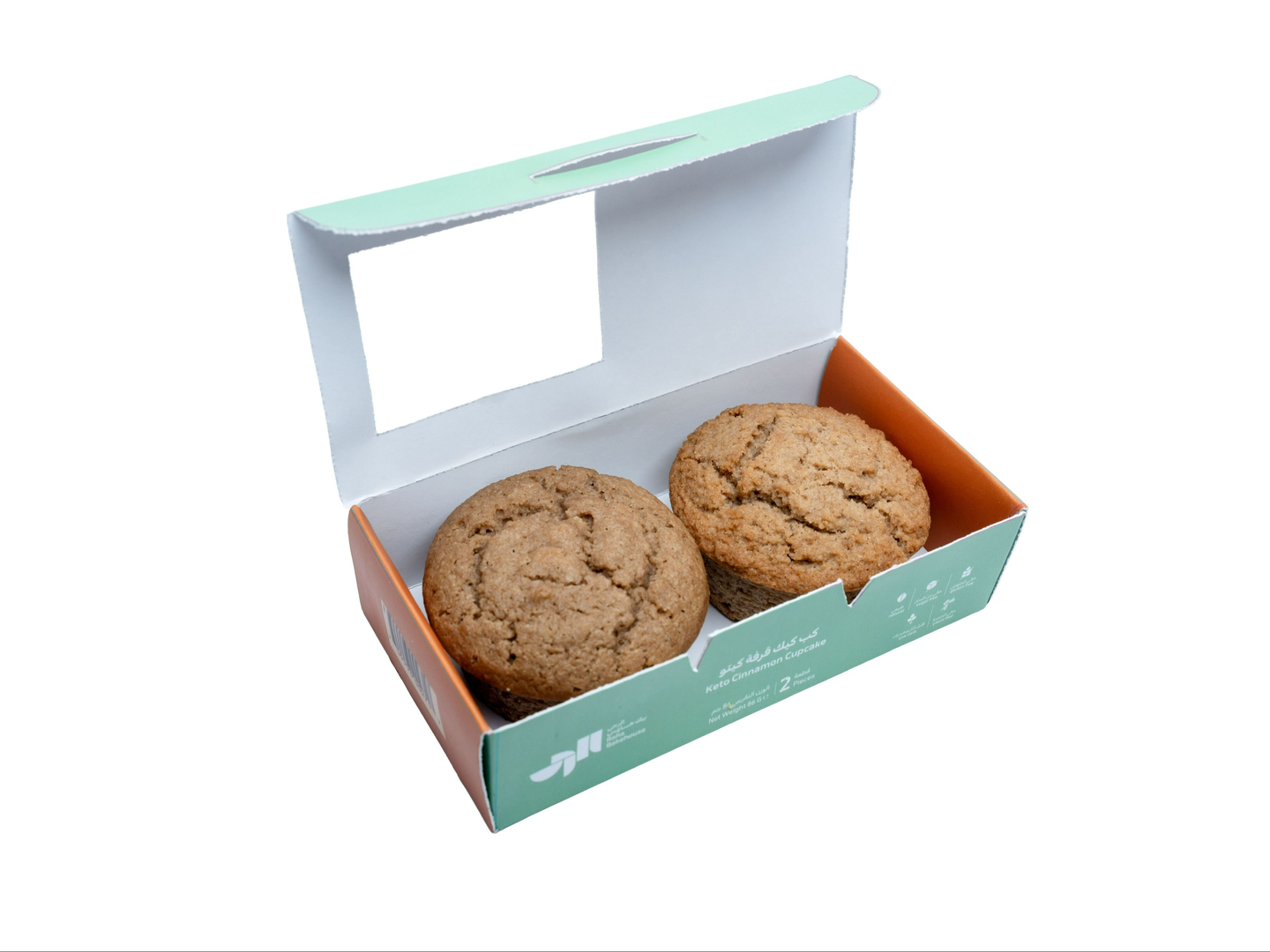 كب كيك قرفة كيتو ٢حبة ٨٦جم