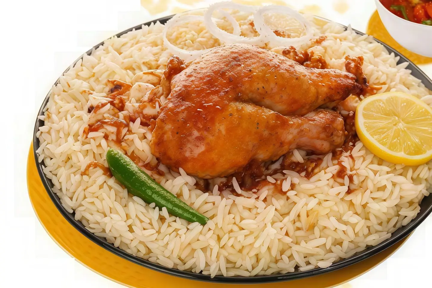 ربع دجاج مع الرز