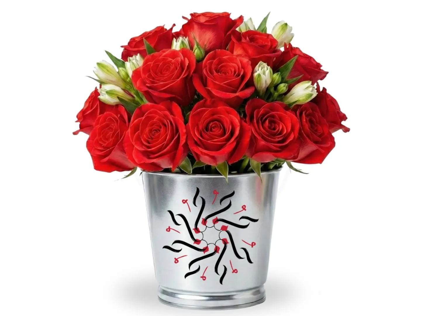 Red Steel Board Vase Baby Gory Seeds