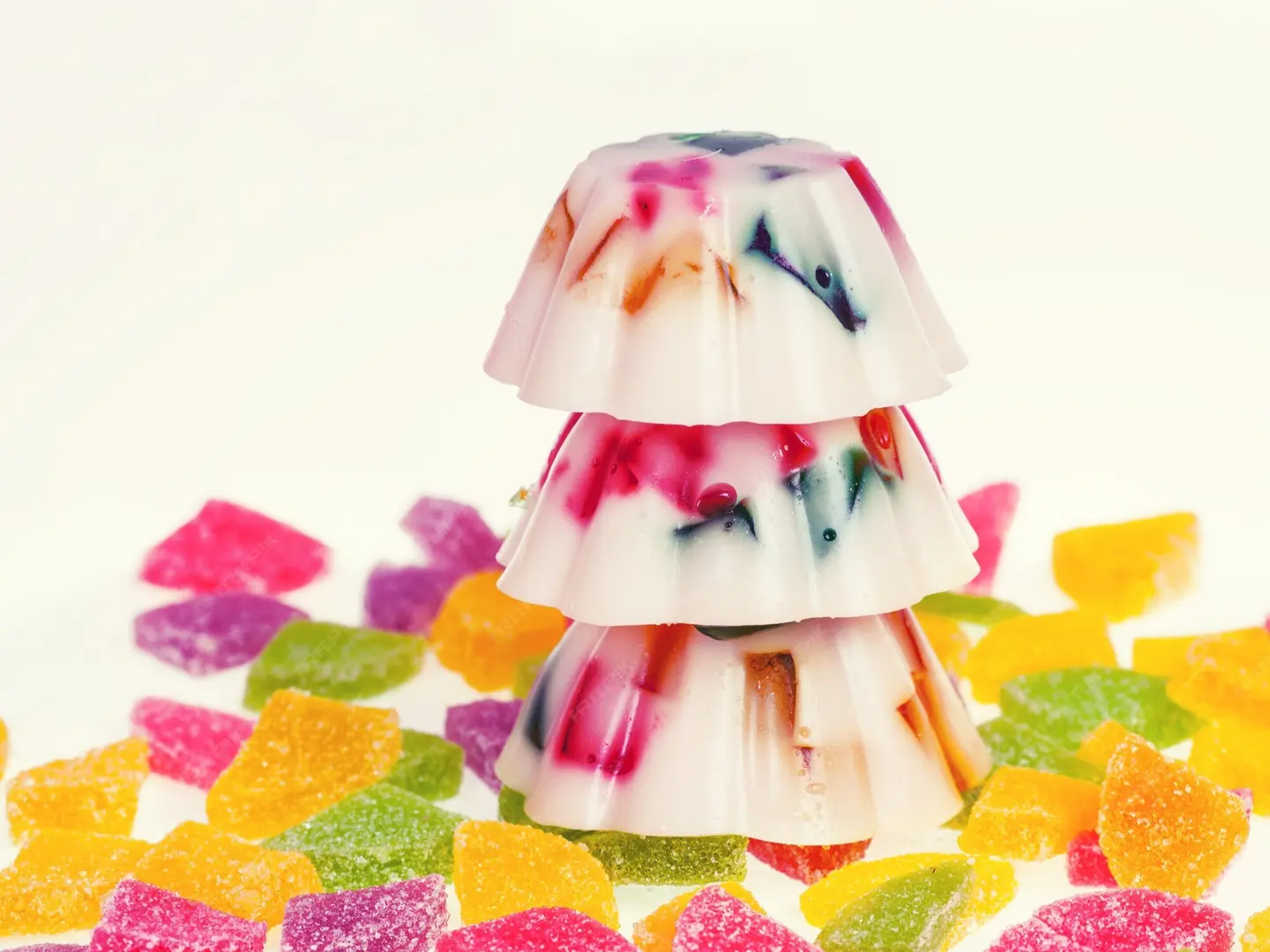 Jelly Custard Pudding