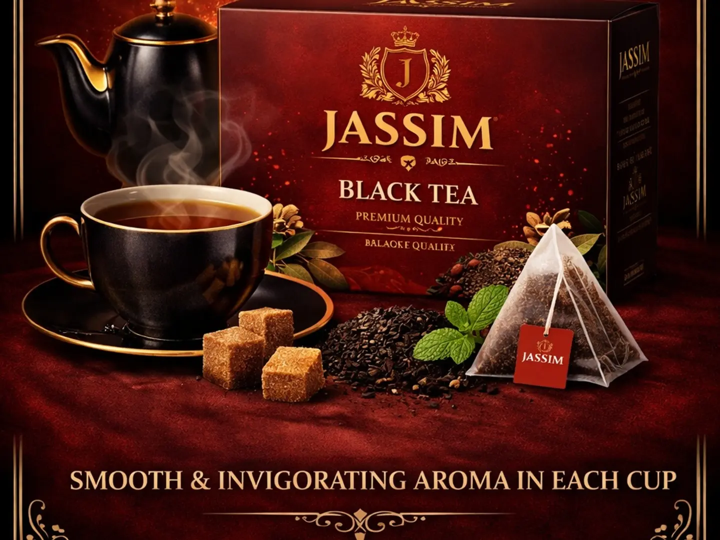شاي جاسيم الأسود عبوة 100 كيس