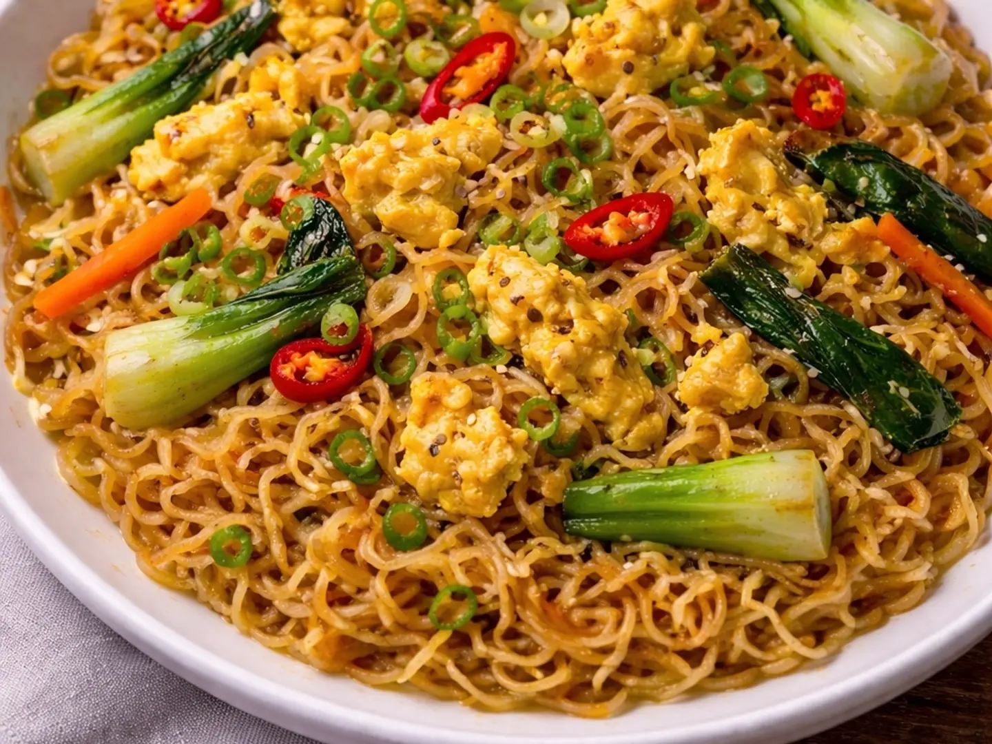 نودلز إندومي بالبيض