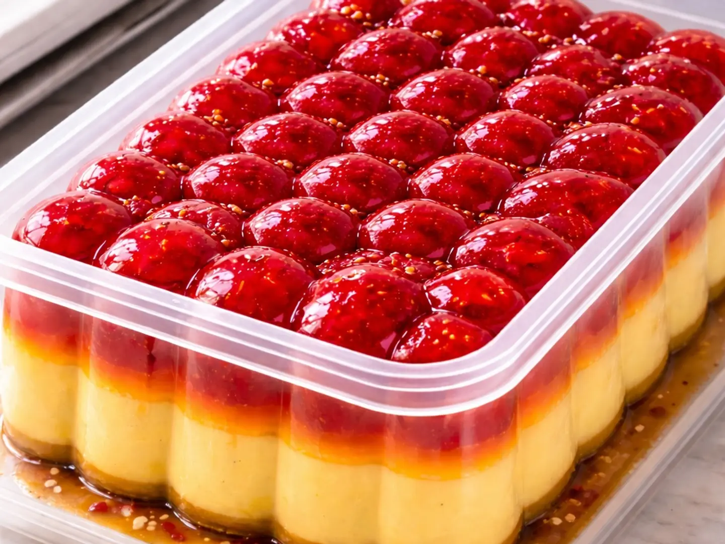 Jelly Custard Pudding