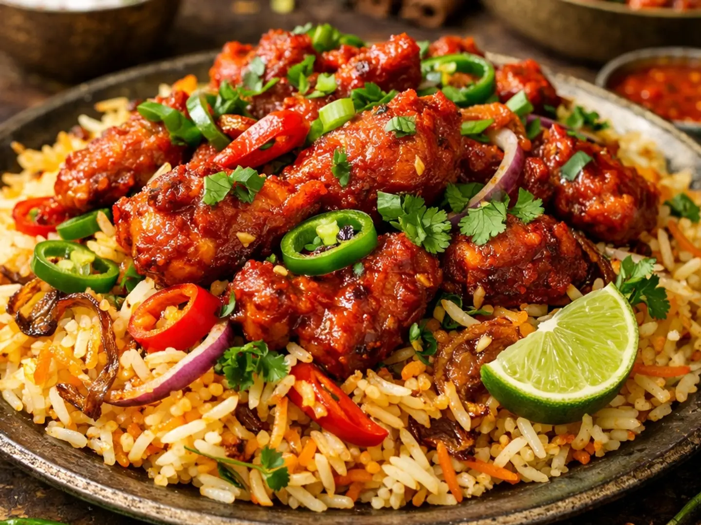 برياني دجاج الفلفل