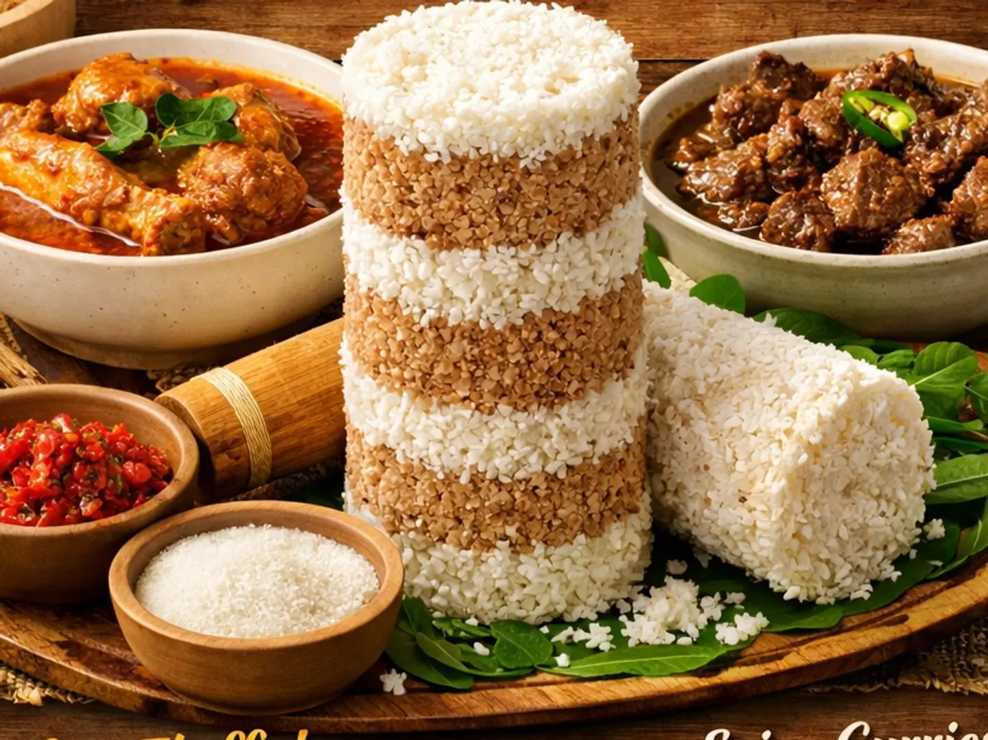 Pittu With Chicken Curry