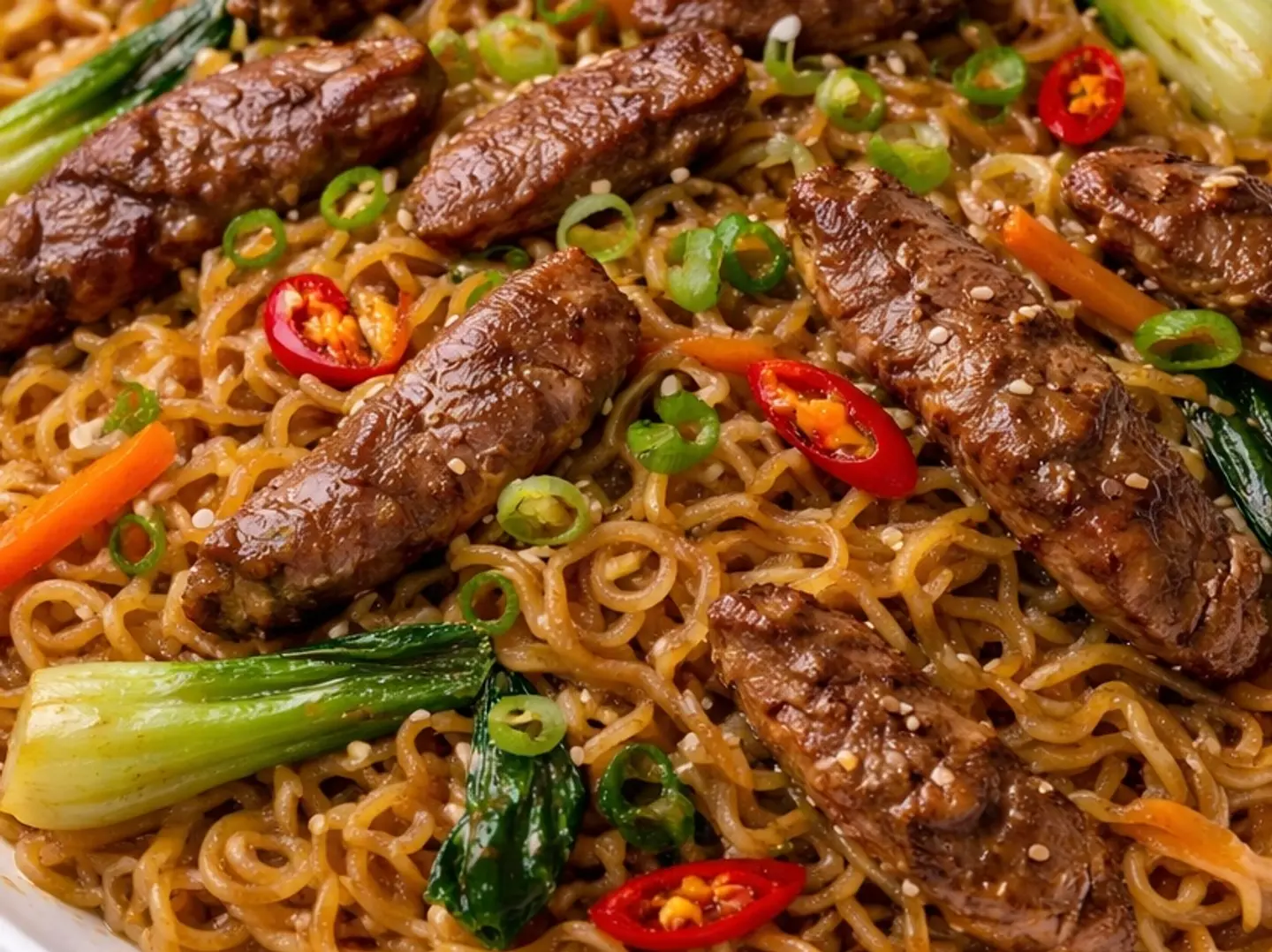 نودلز لحم بقري صيني