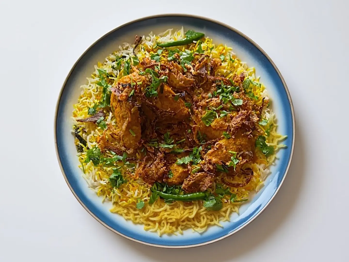 برياني دجاج نص