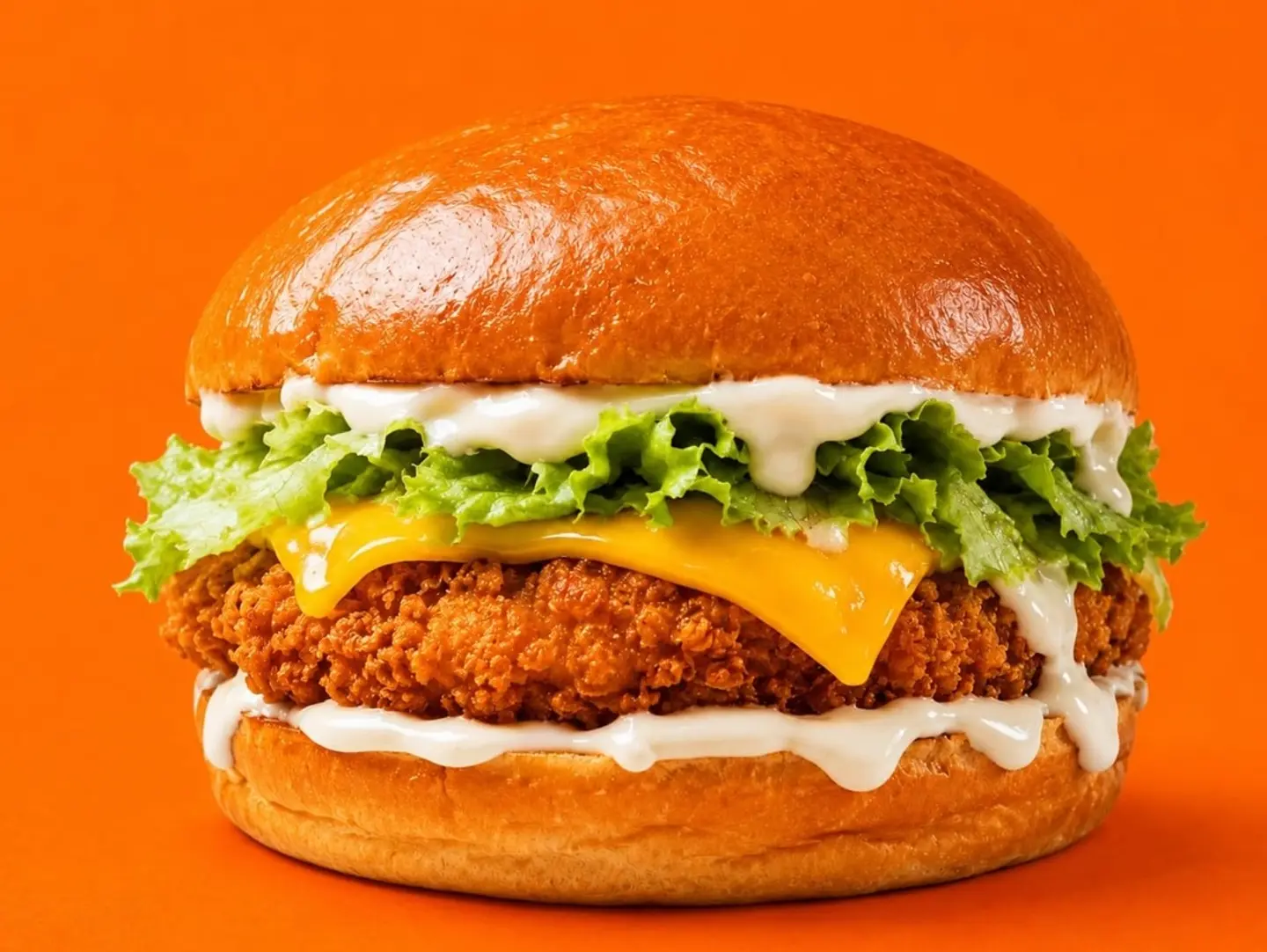 Cheesy Crispy Chicken Burger