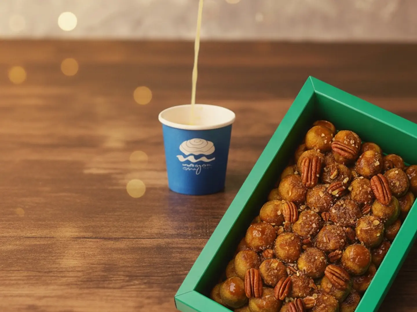 National Day Offer: Pecan And Caramel Date Cake Bites With A 1 Liter Saudi Coffee