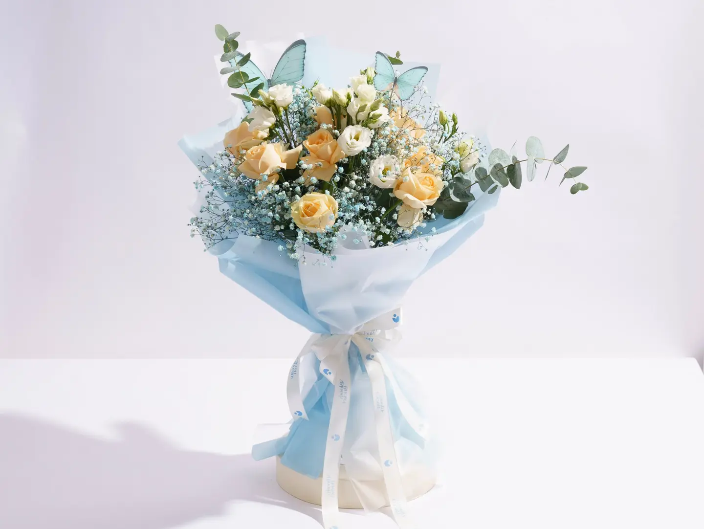 Blue Butterfly Rose Bouquet