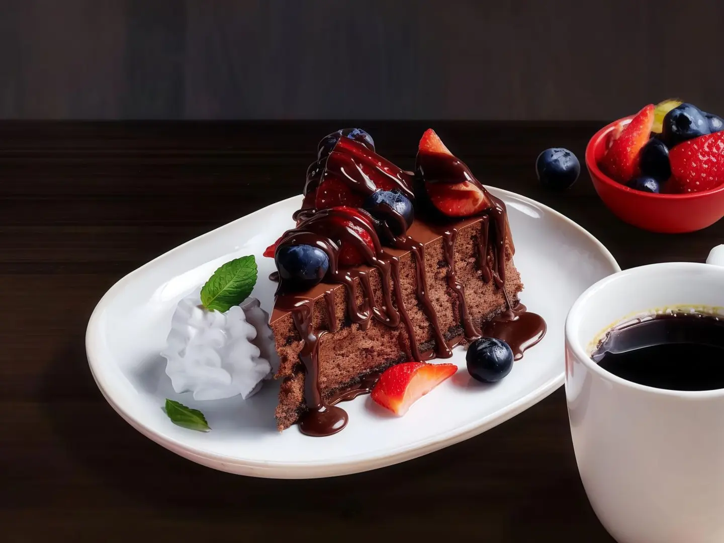 دبل تشوكليت كيك