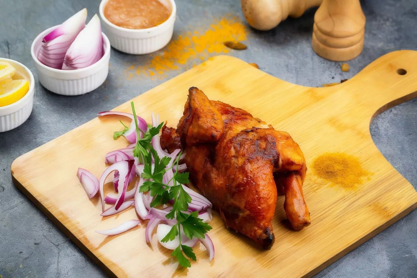 حبة الا ربع دجاج شواية سادة