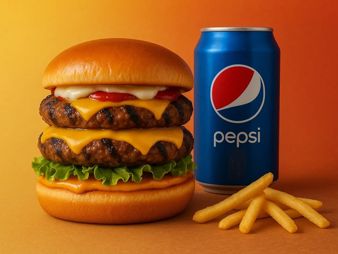 وجبة دبل برجر لحم