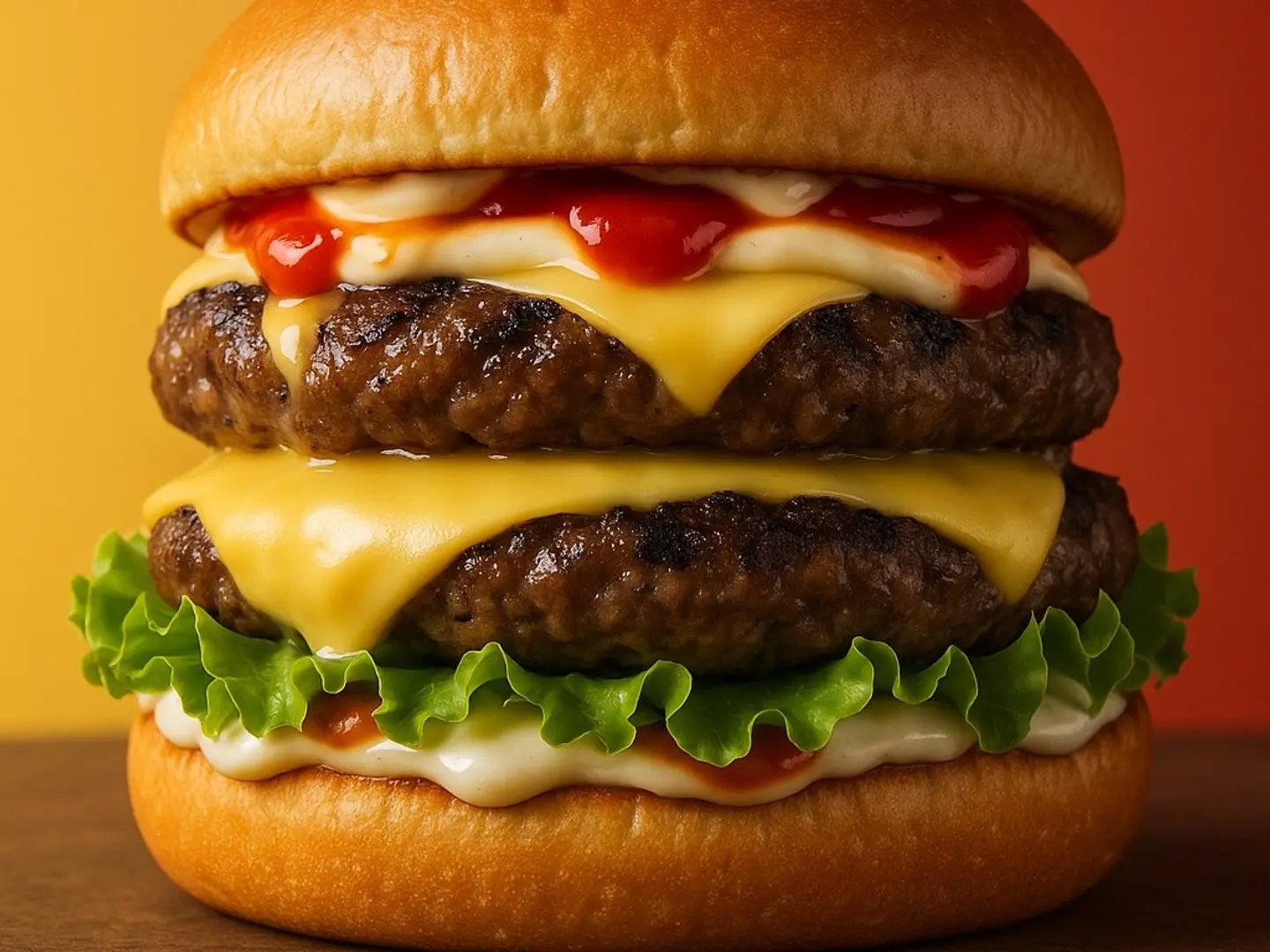 دبل برجر لحم