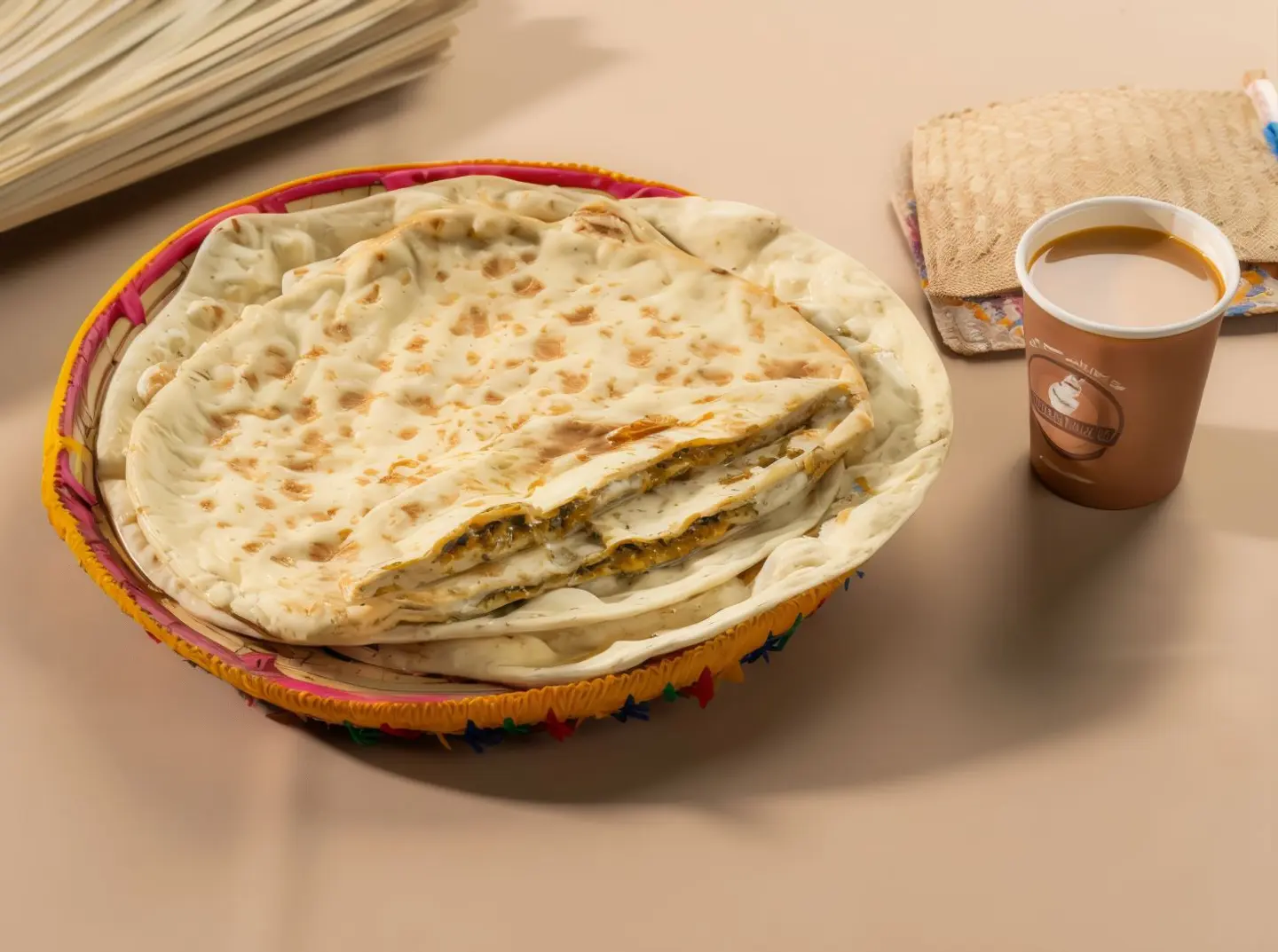 جبن مع زعتر