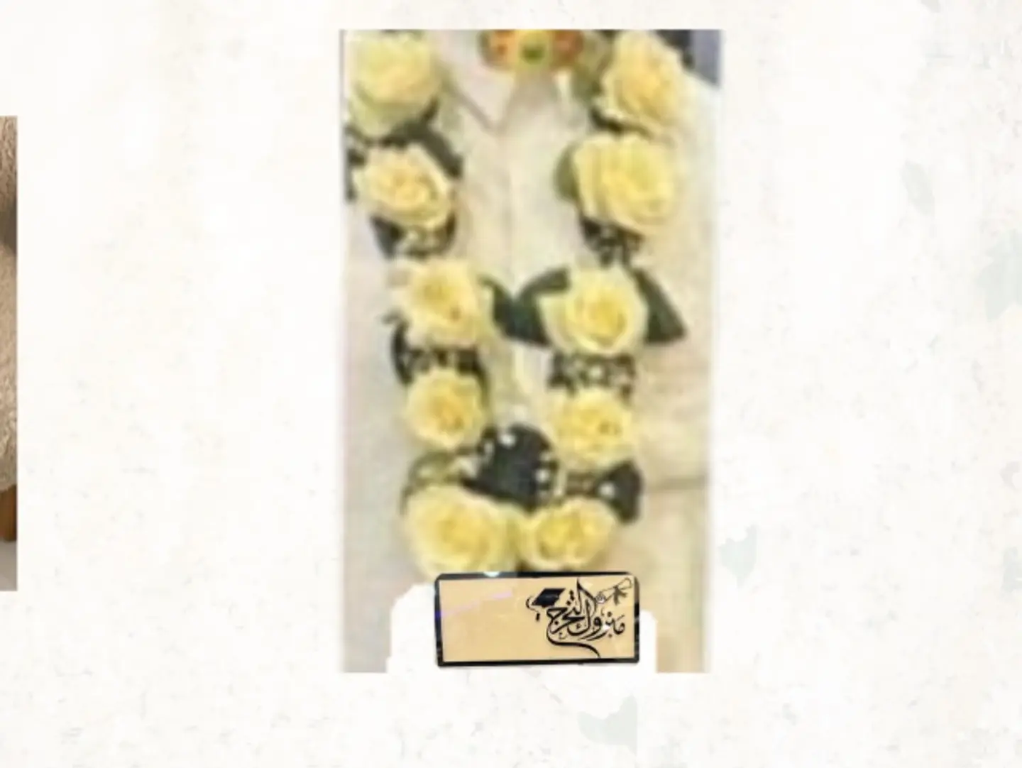 Natural White Rose Necklace With A Crylic Envelope For Graduation