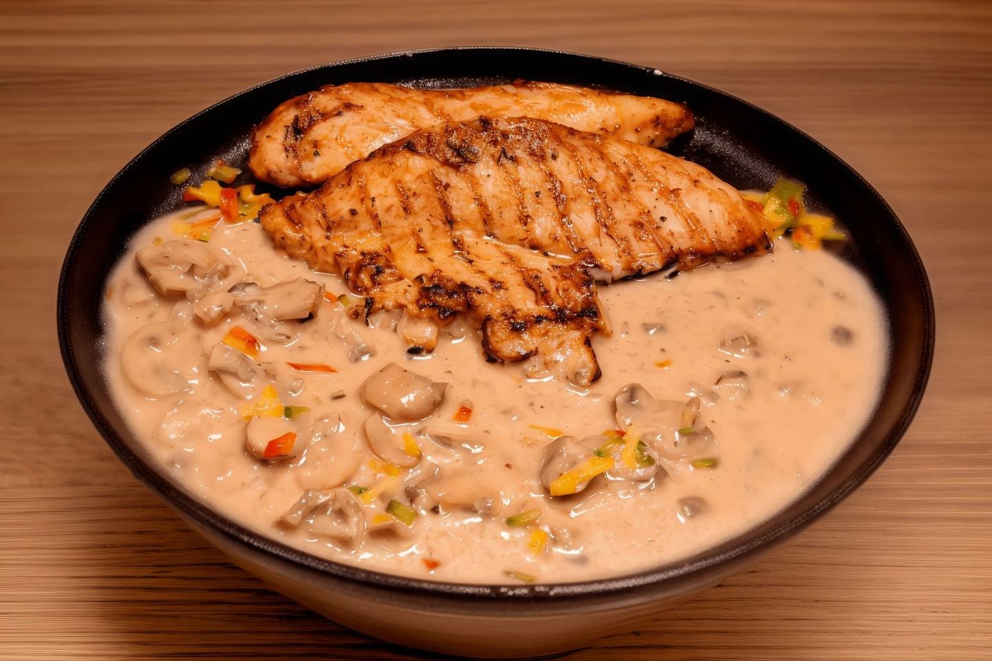 Mushroom Chicken Steak