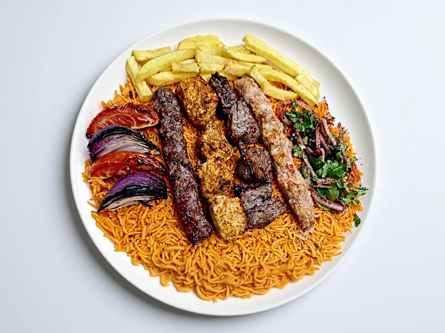 Mix Bbq With Smoked Rice