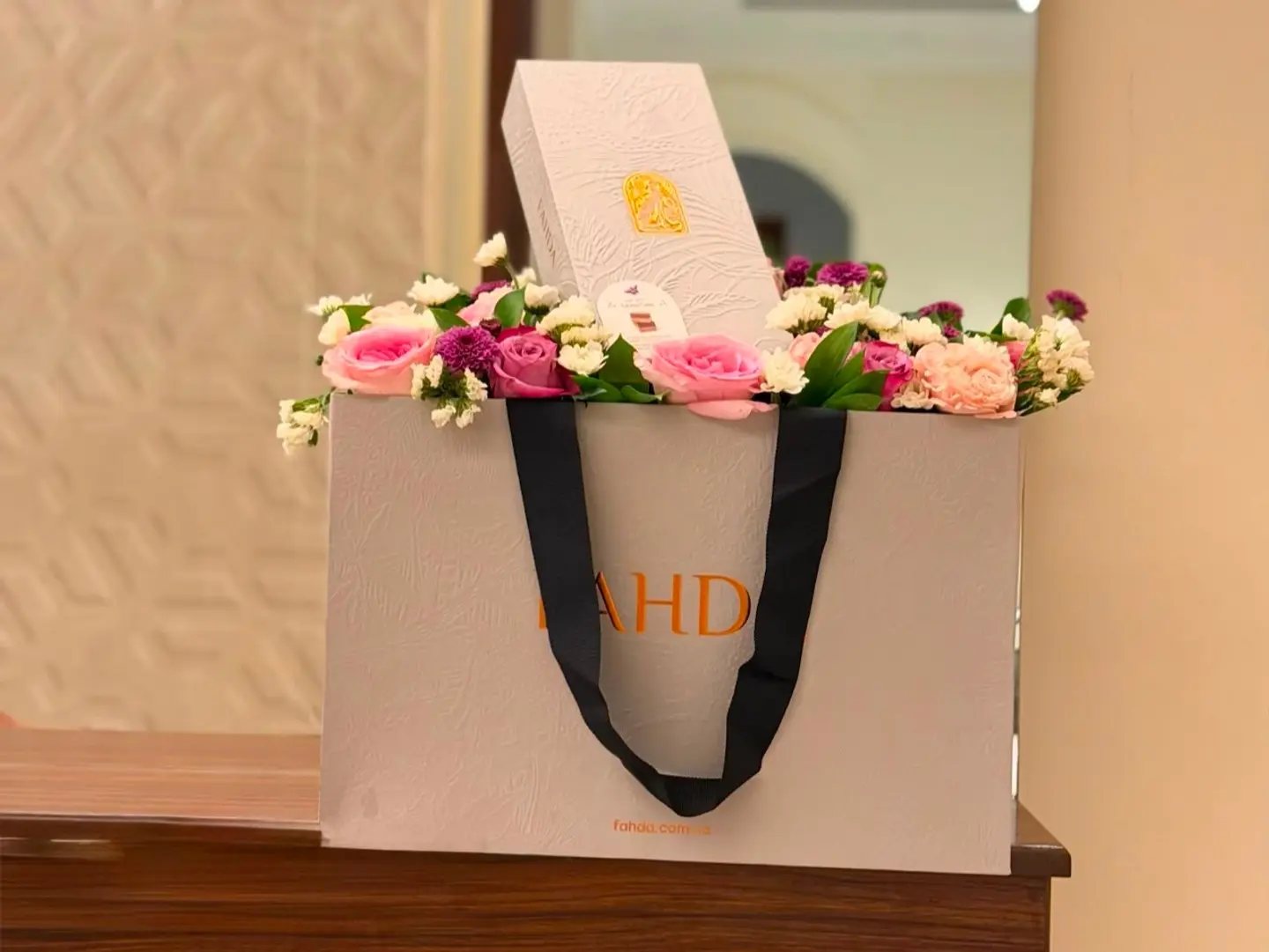 A Bag Of Chocolate With Flowers 2