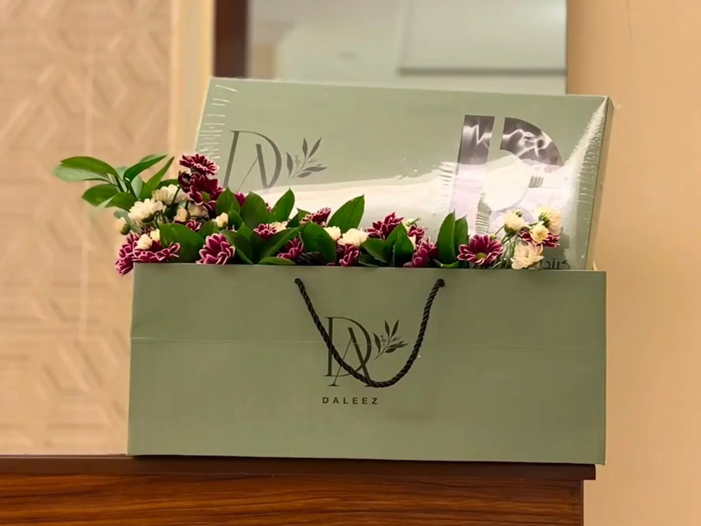 A Bag Of Chocolate With Flowers3