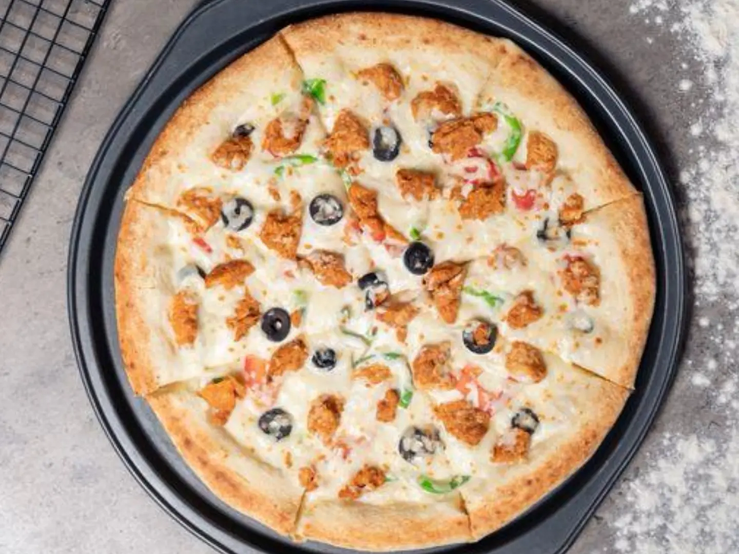 Chicken Pieces With Melted Cheese