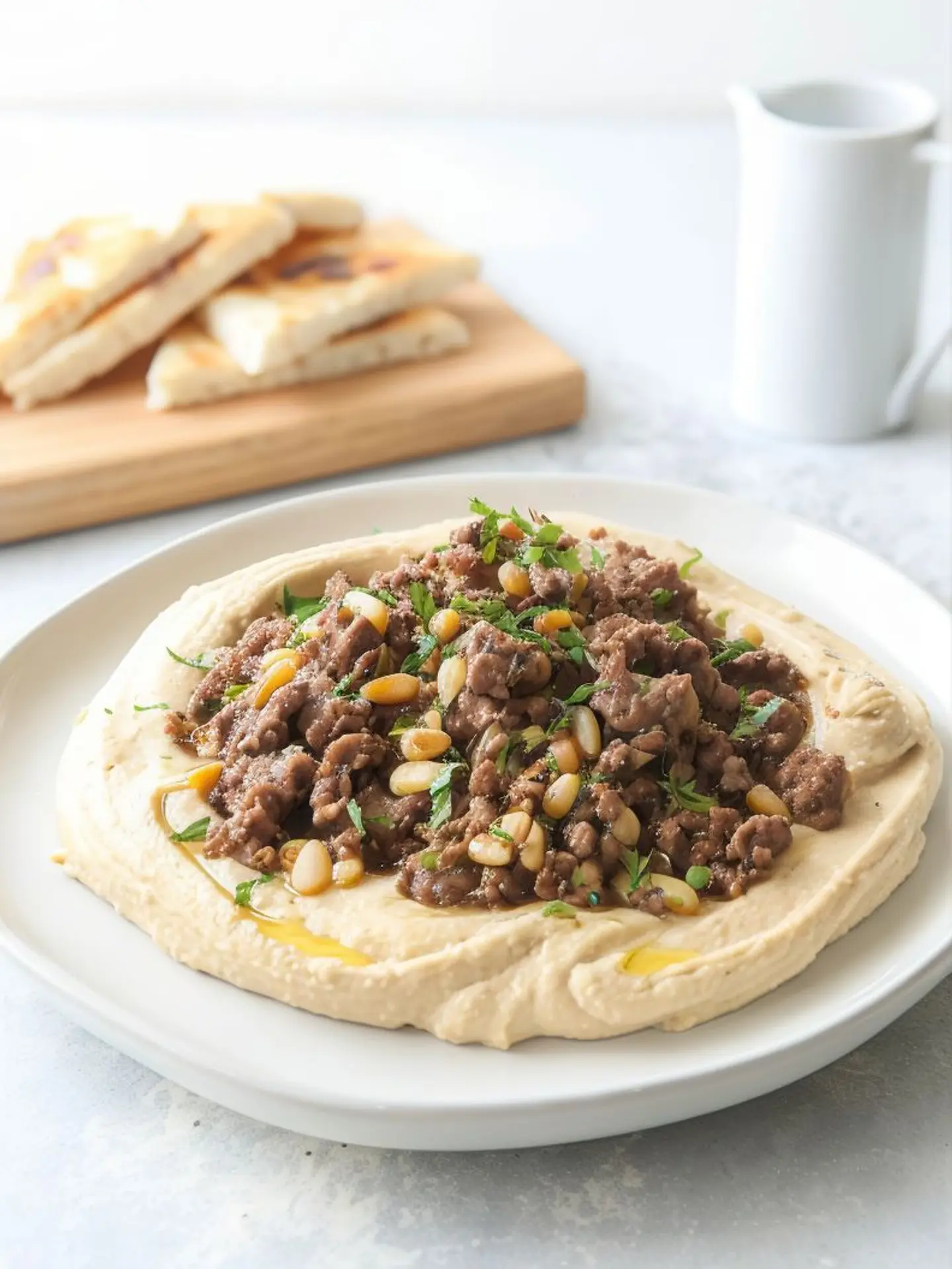 كبدة طازجة مع الحمص