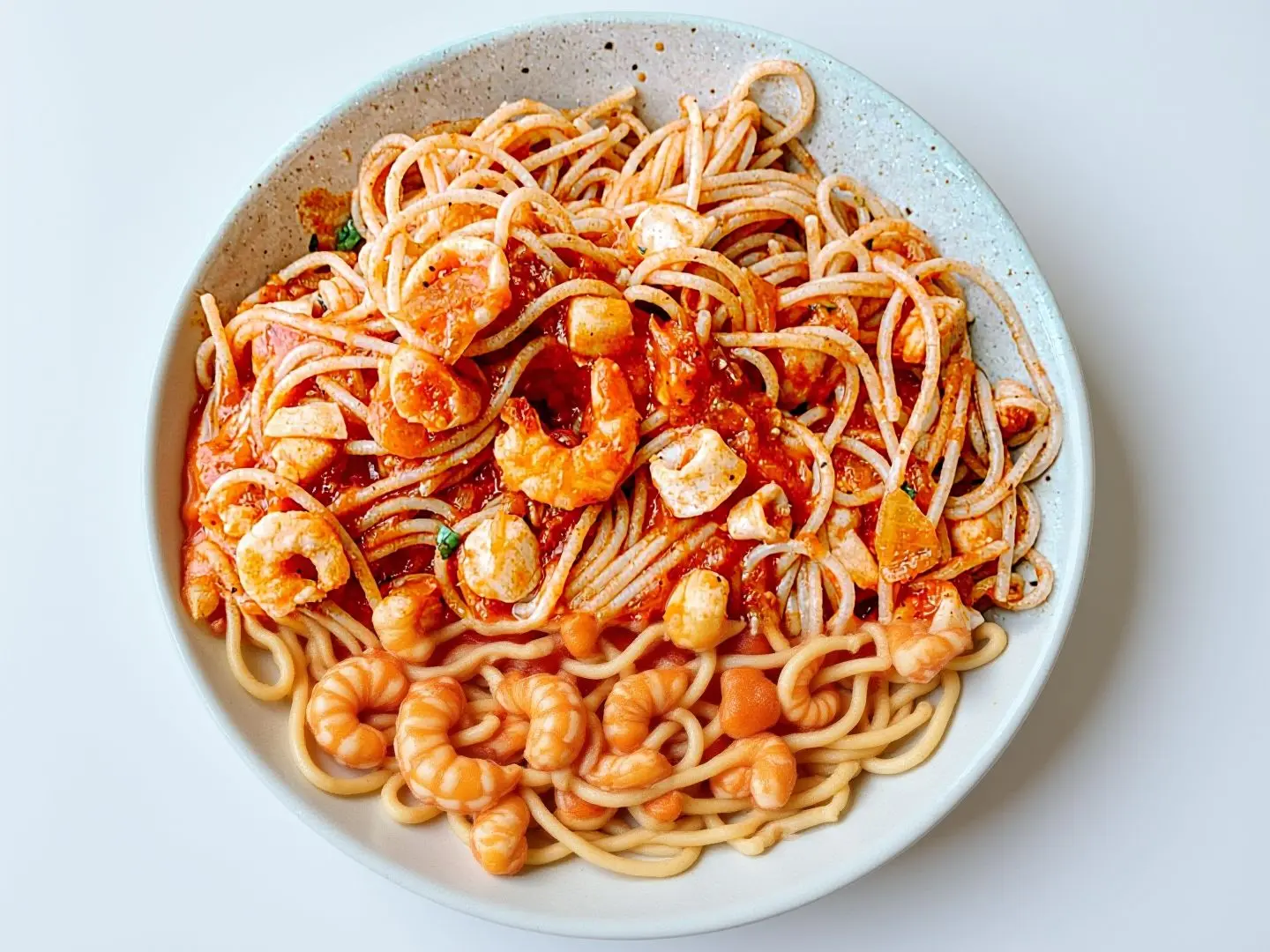 باستا روبيان صوص احمر