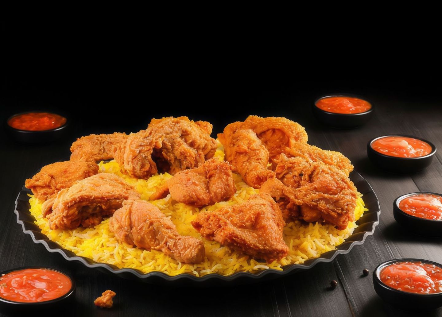 Broasted Chicken With 4pcs With Rice