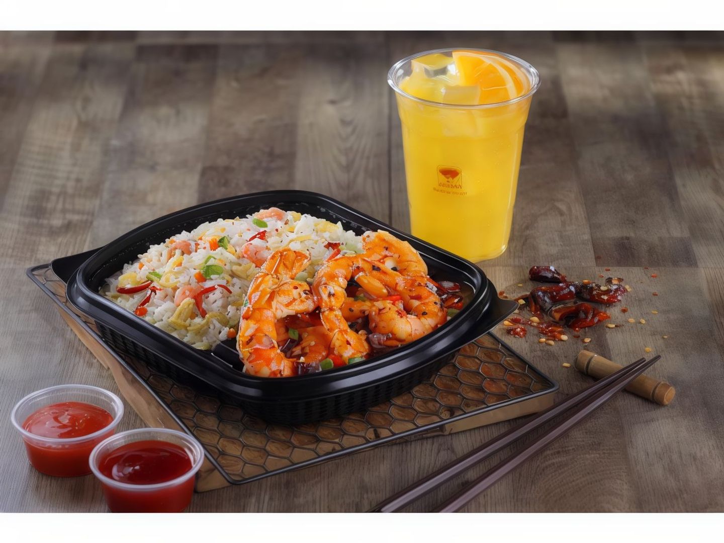 Shrimp Meal With Dry Pepper