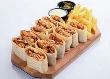 صحن شاورما عربي دجاج دبل عادي