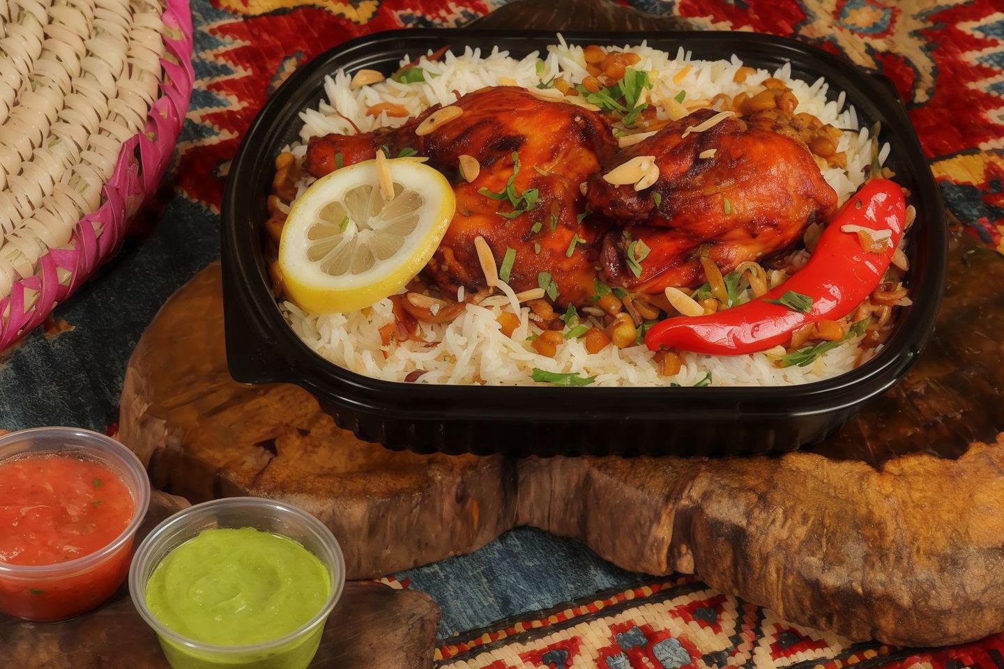 نصف حبة كبسة دجاج