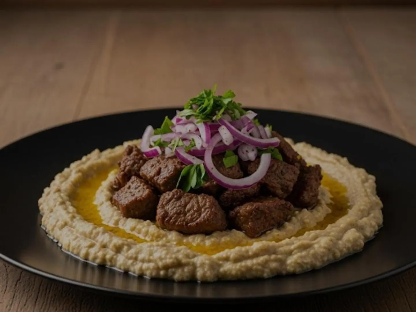 Mtabbal With Meat