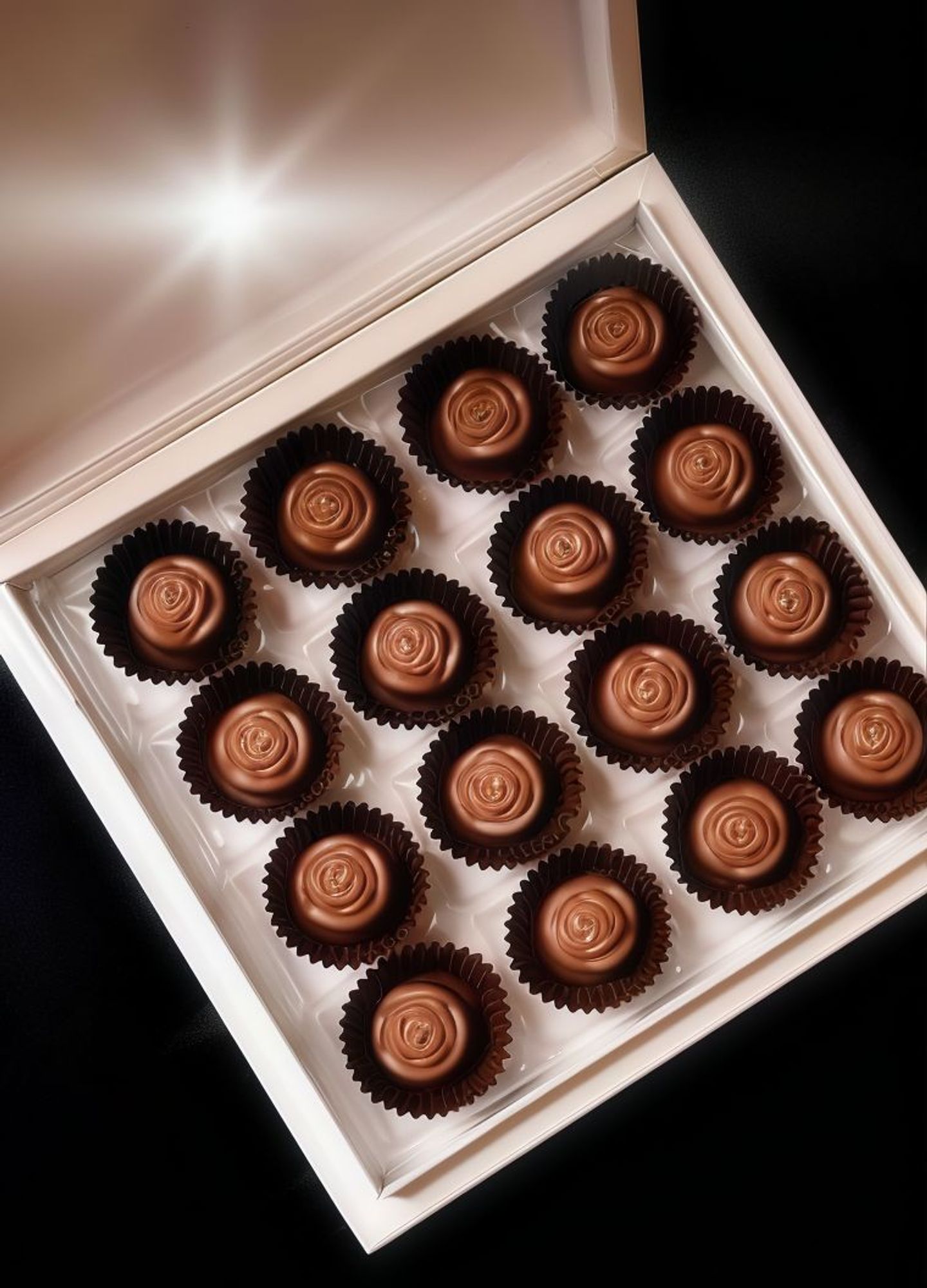 Box Of Chocolate And Flowers 16 Pieces