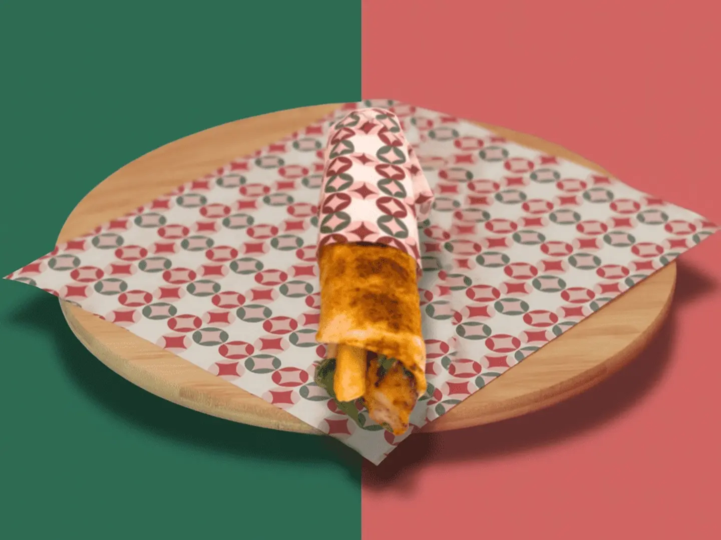 ساندوتش كبير سمك فيليه علي الفحم