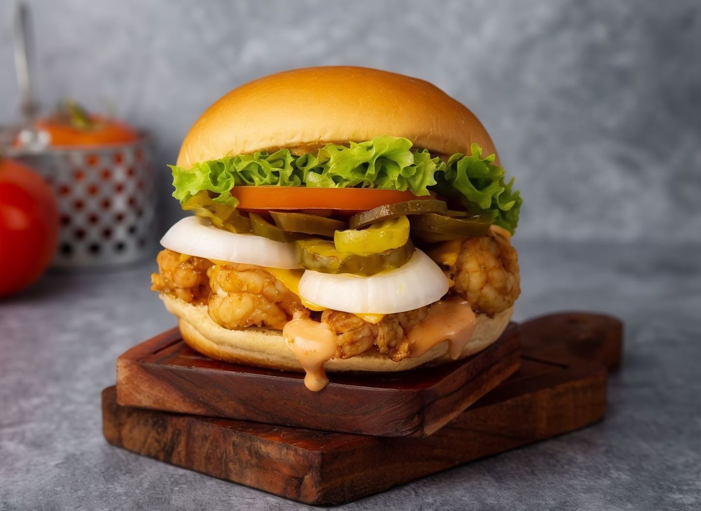 Shrimp Burger - Meal