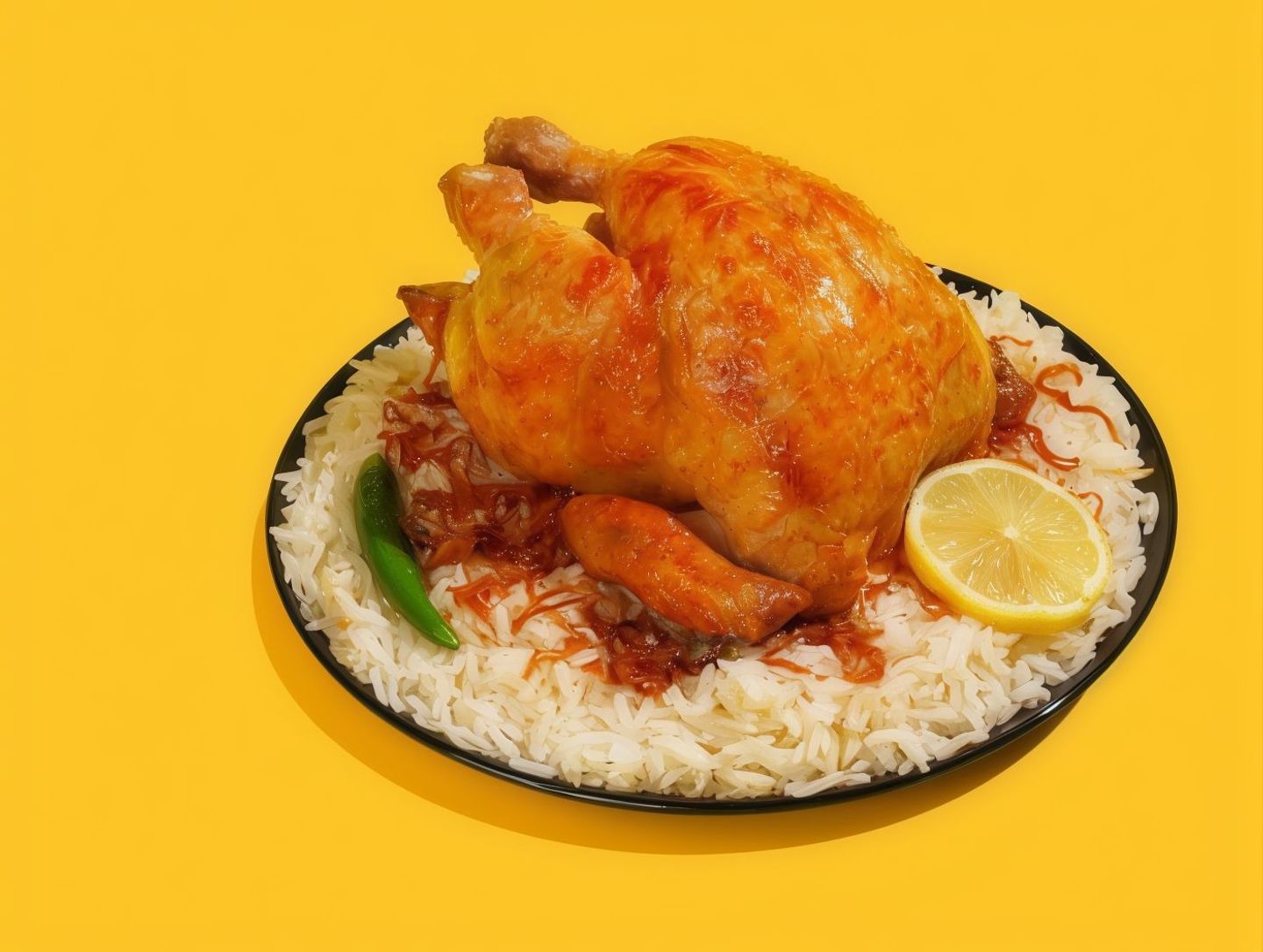 دجاج شوايه - رز ابيض - نص حبة