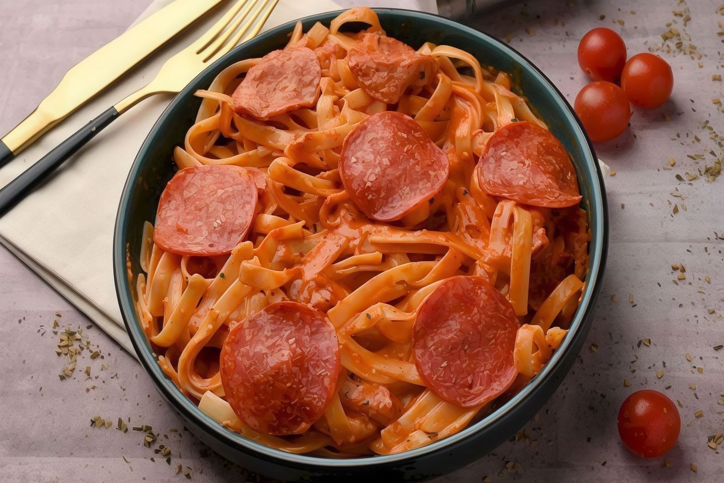 Fettuccine Pepperoni