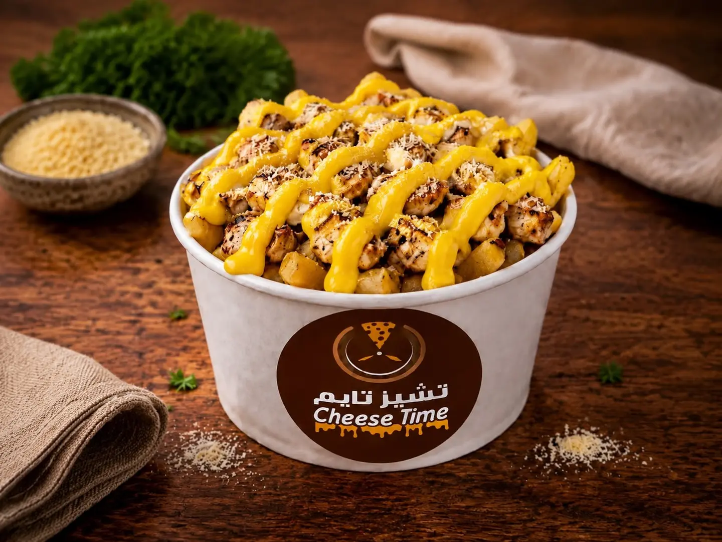 Fries Chicken Cheese Time