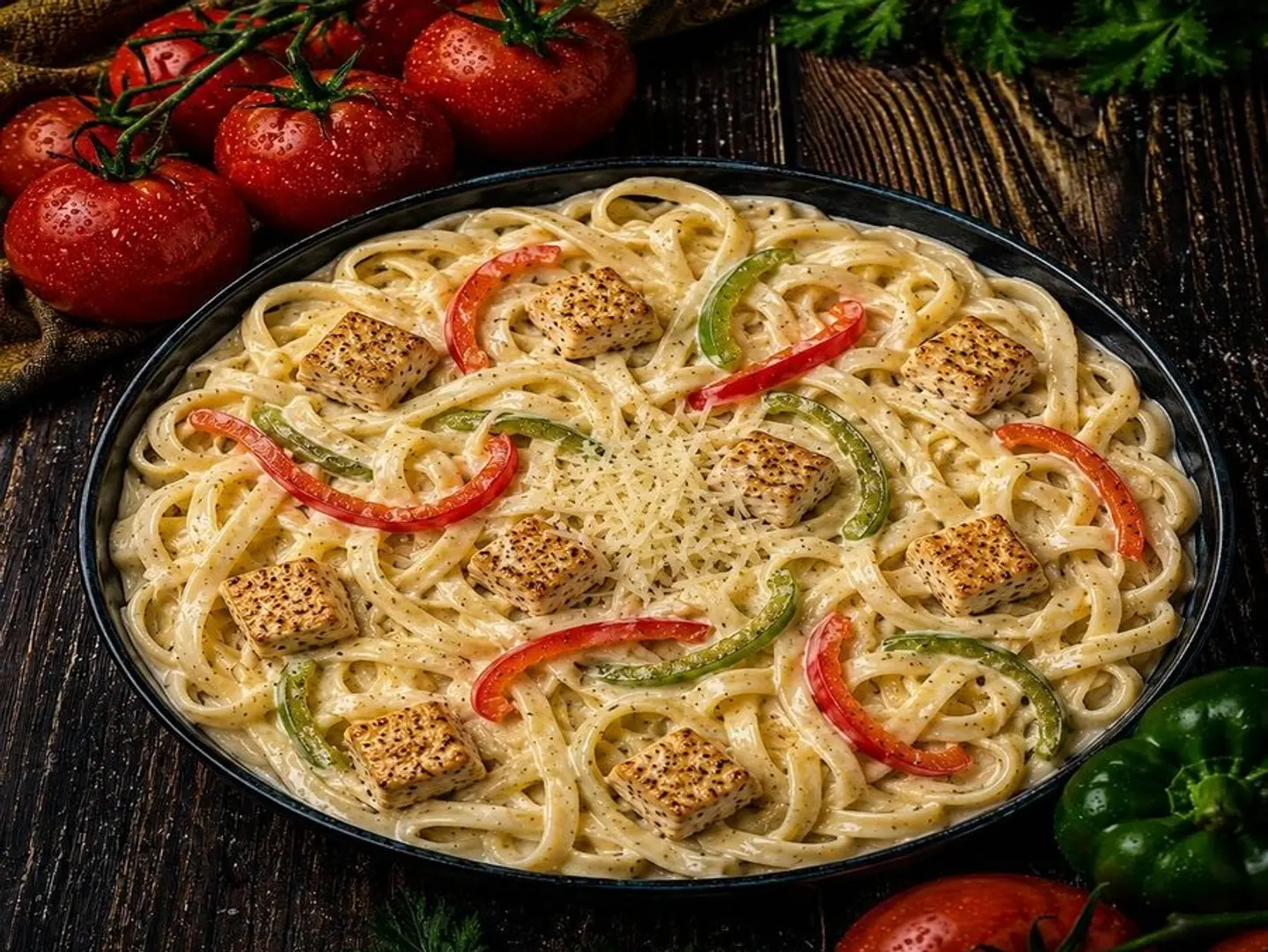 Chicken Pesto Fettuccine