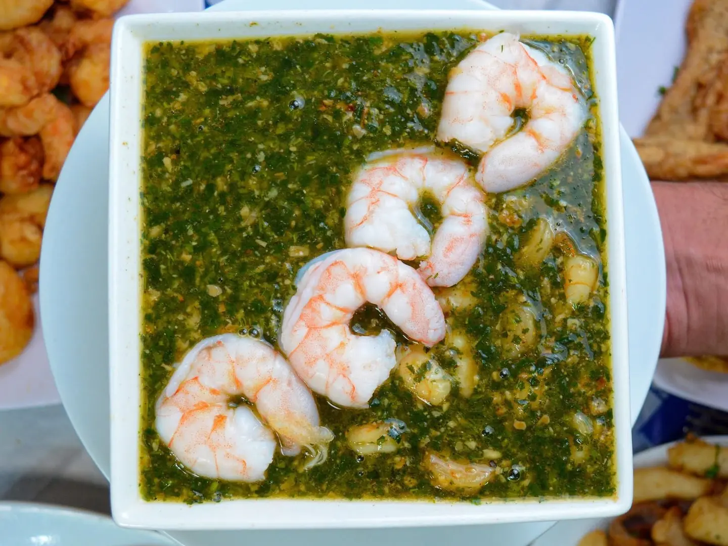 ملوخية بالجمبري