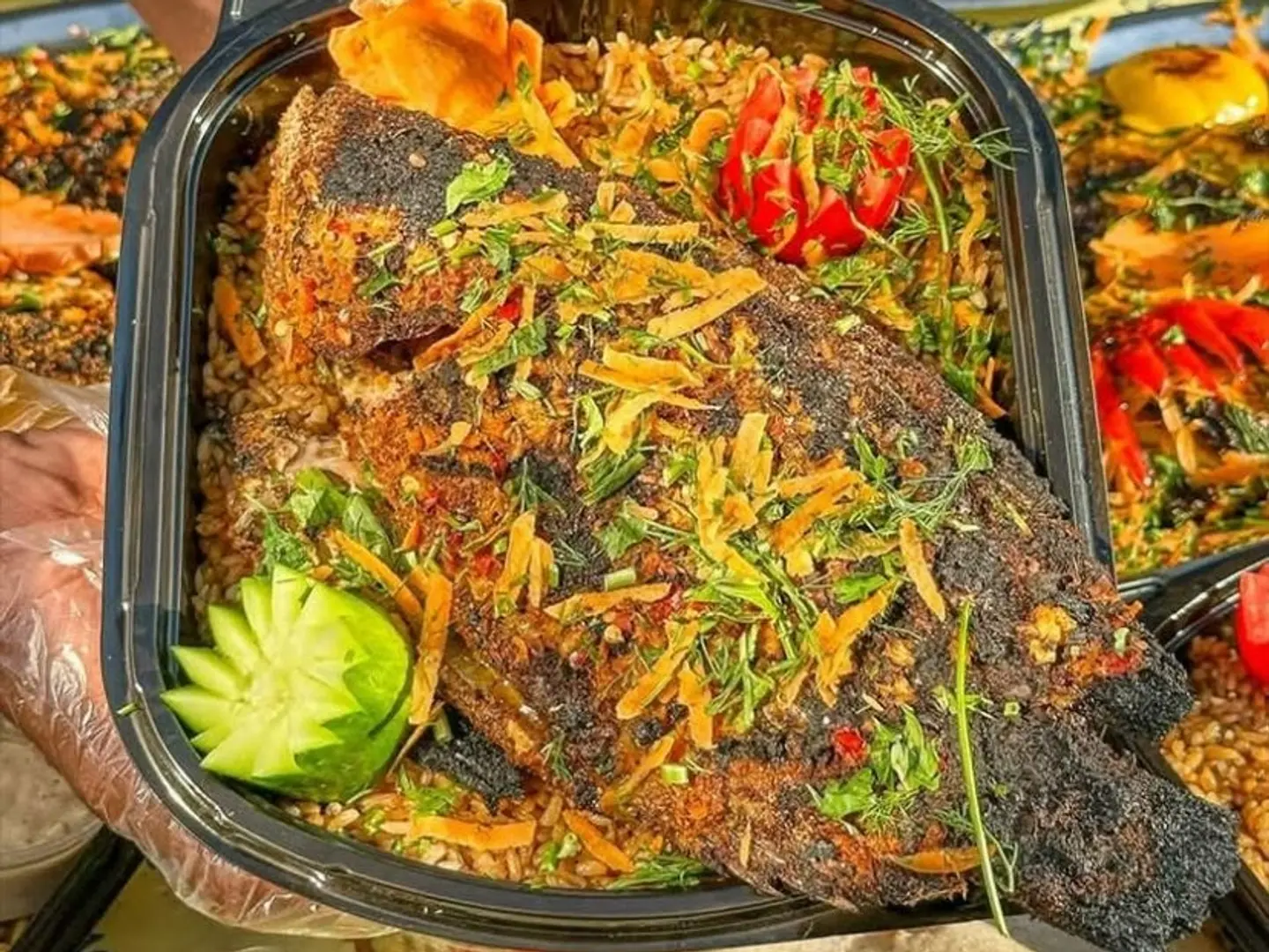 وجبه بلطي مشويه