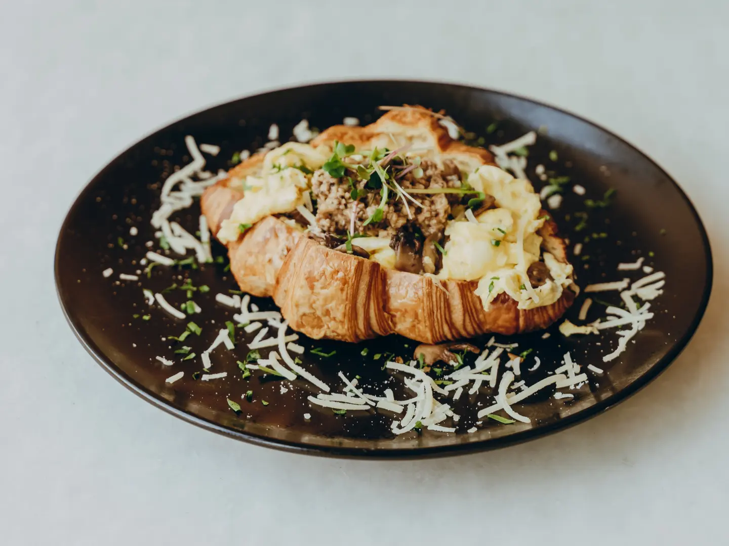 Egg And Mushroom Croissant