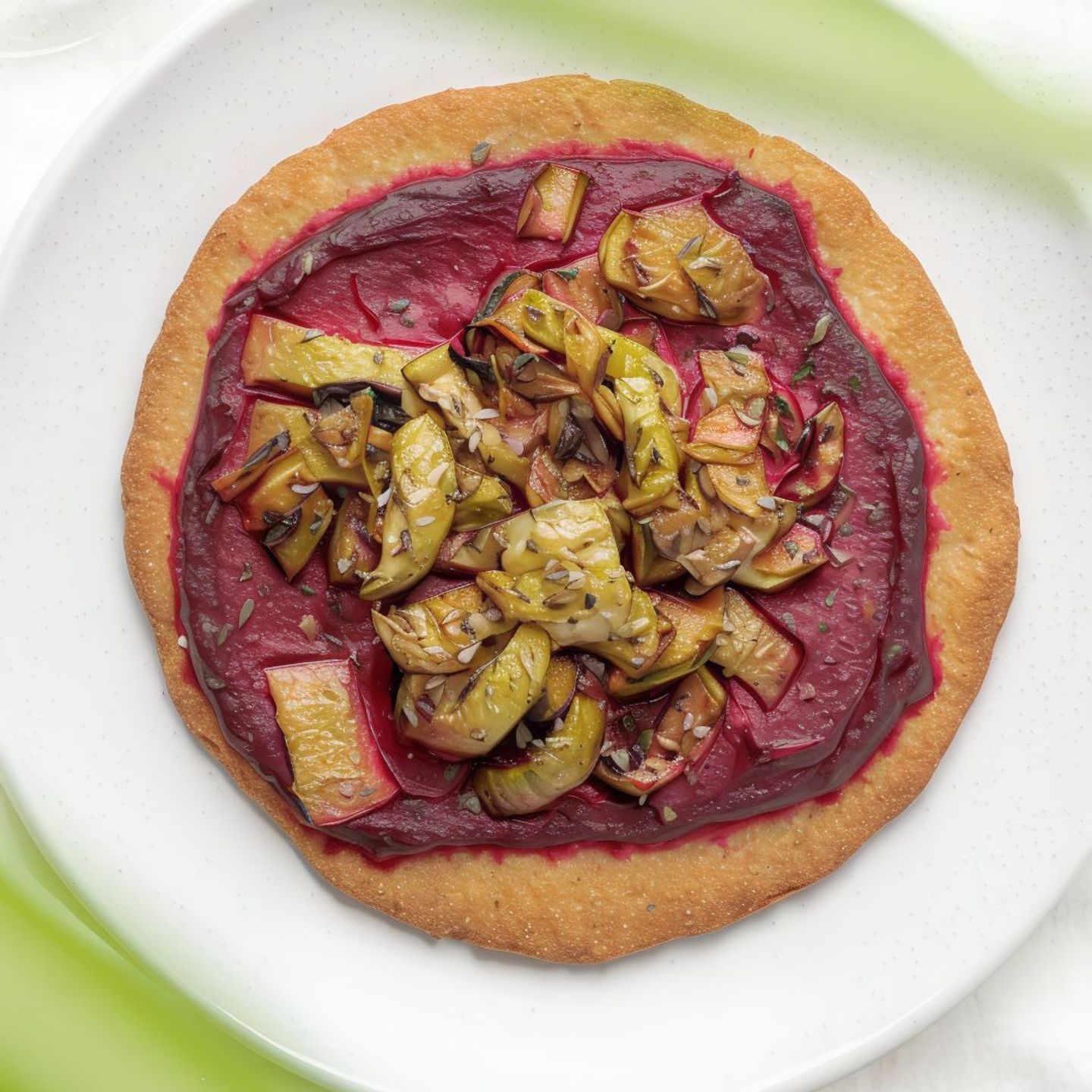 Beetroot Zucchini Manakish