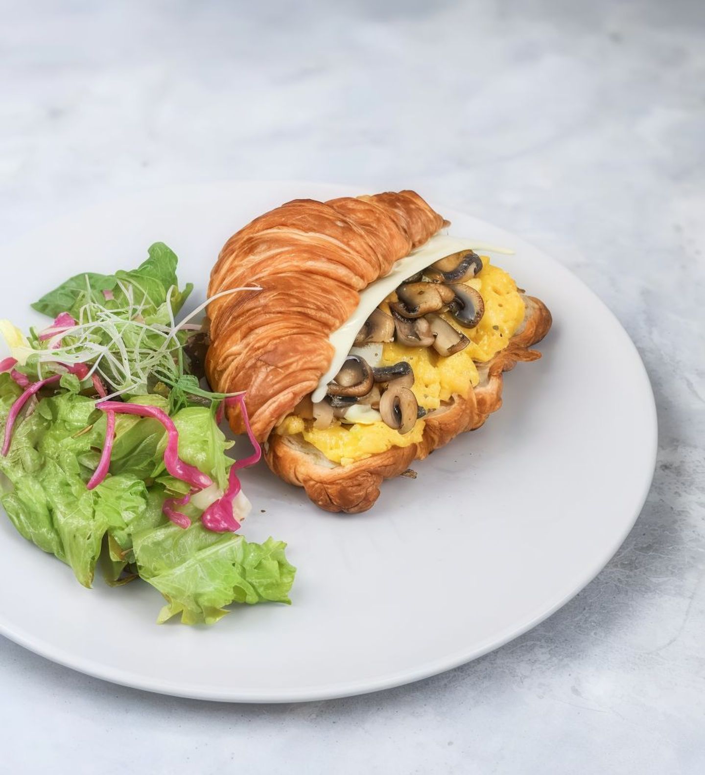 Egg And Mushroom Croissant