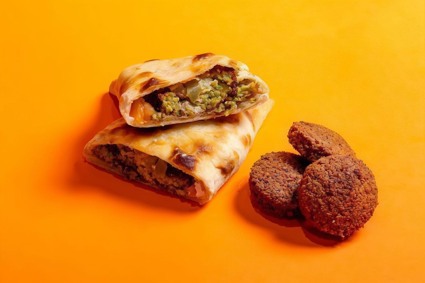 فطيرة فلافل مشكل