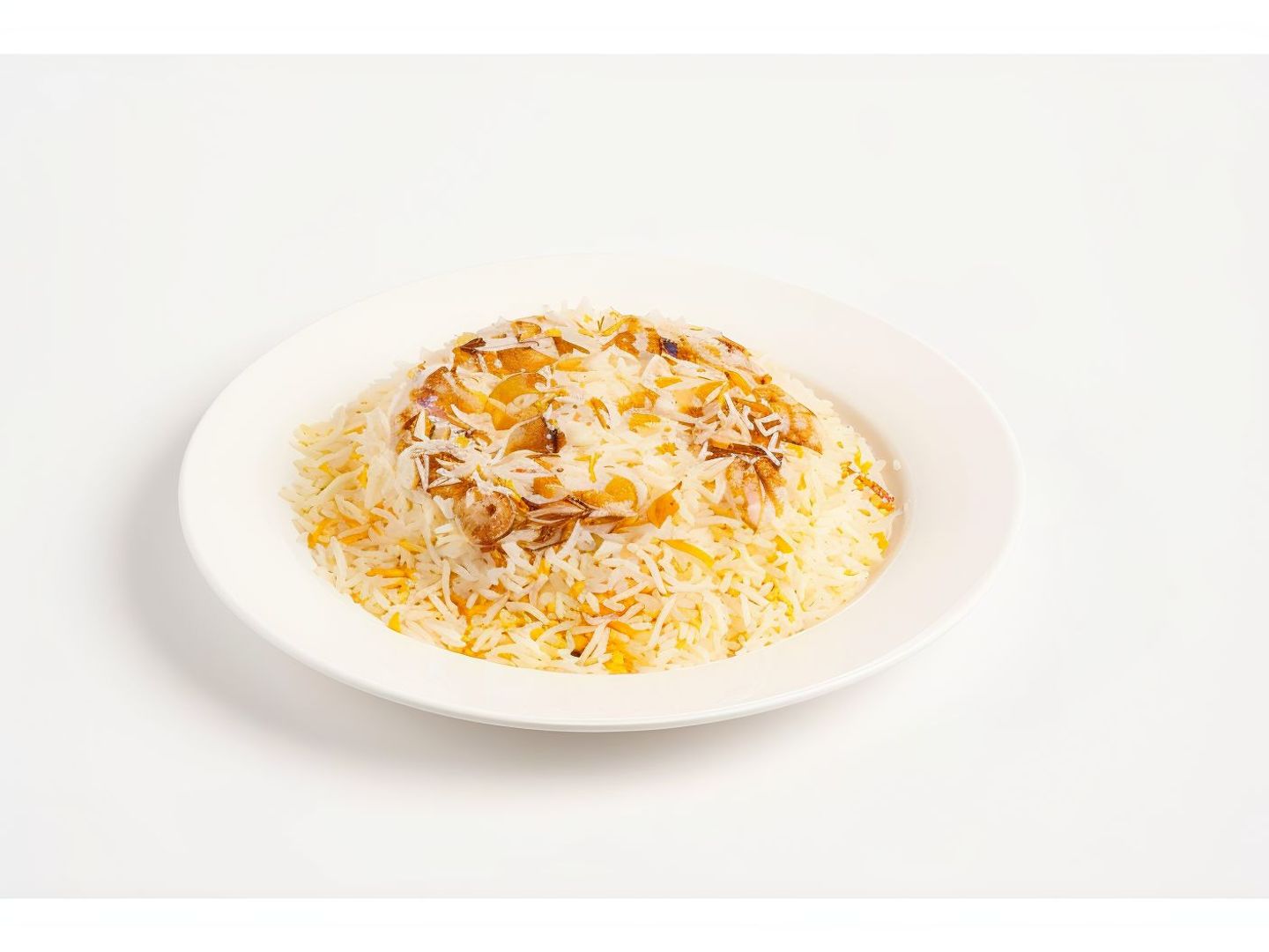 ارز برياني بالروبيان والسمك