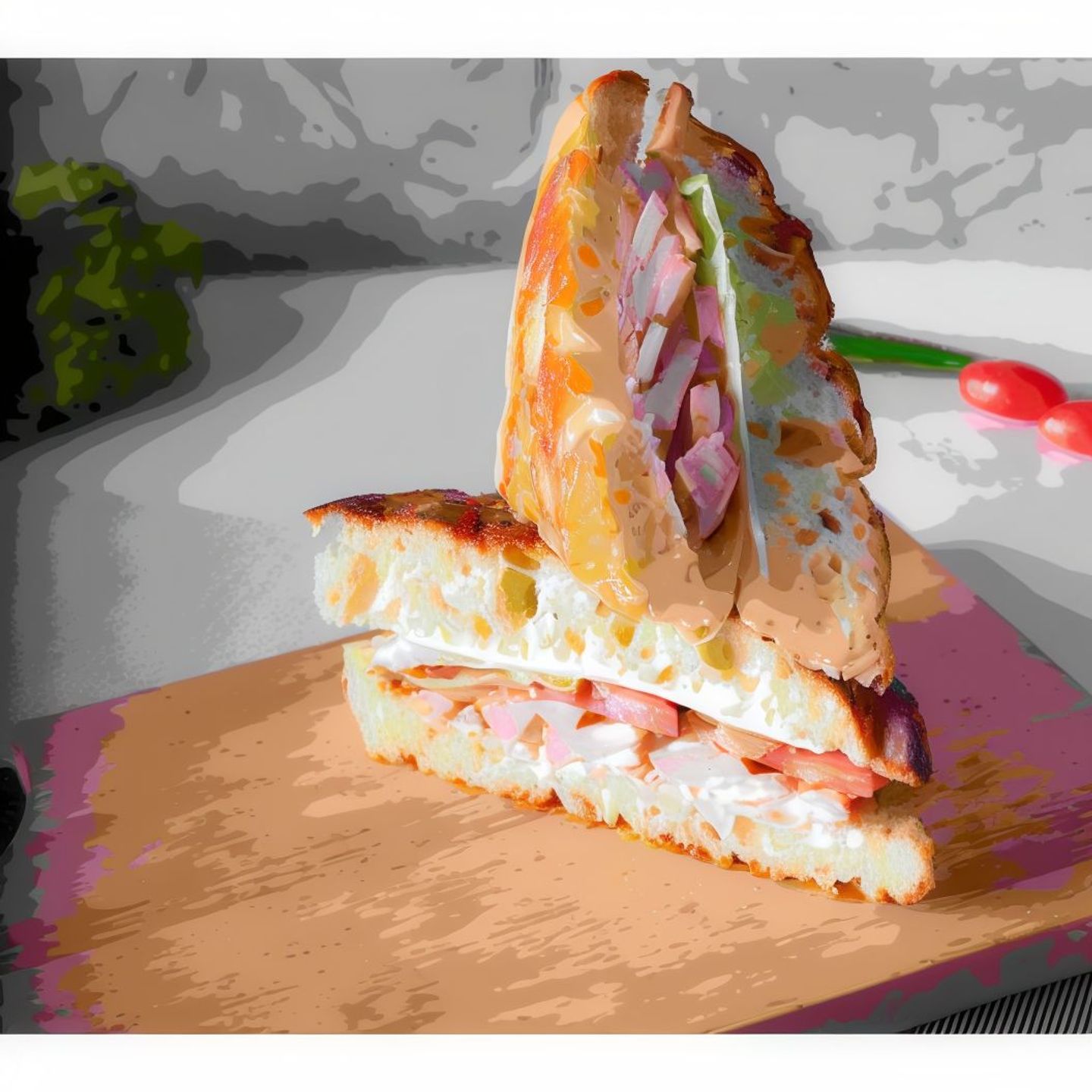 Focaccia Chicken Caesar Sandwich