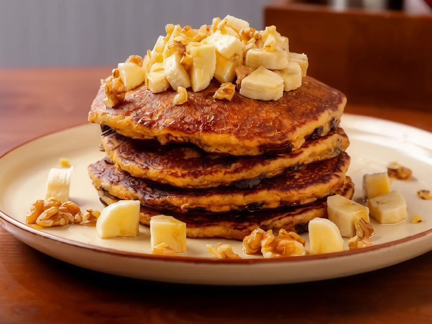 Healthy Tasty Banana Oats Pancakes (4 Pieces)