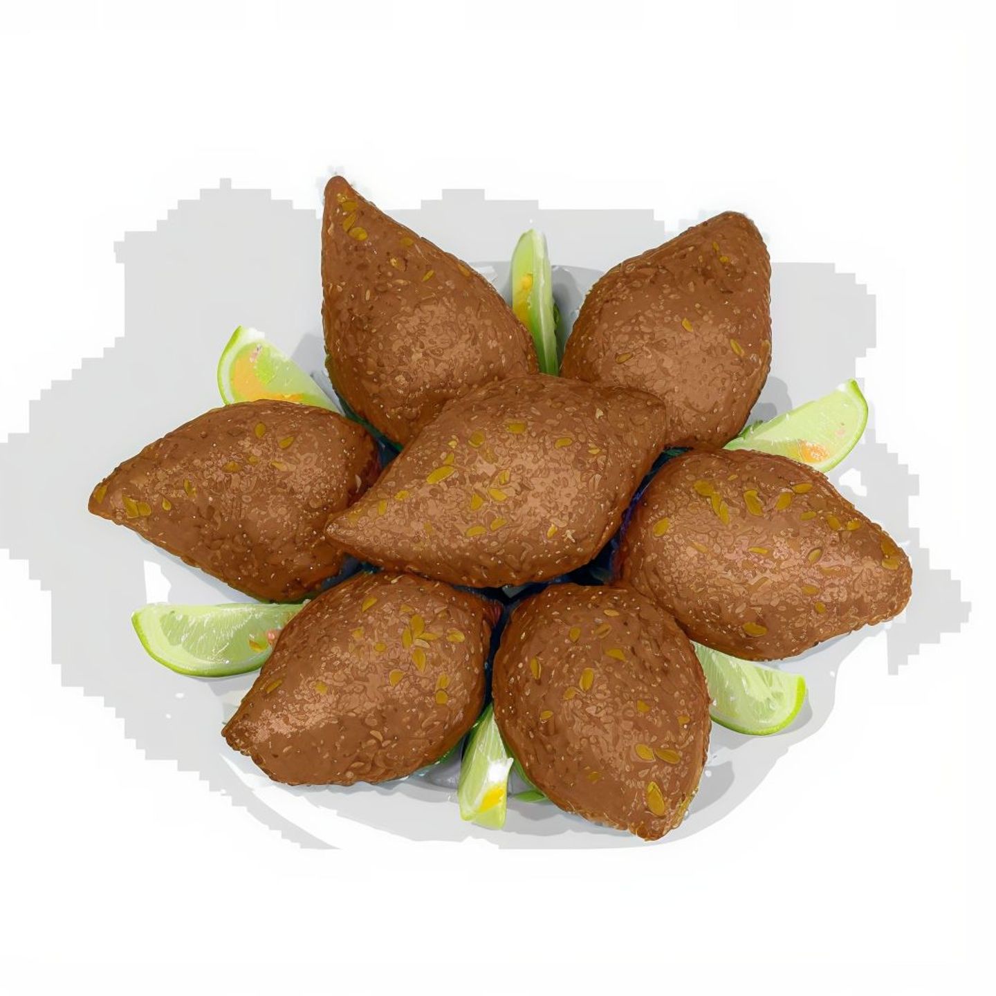 طبق كبة مقلية وسط